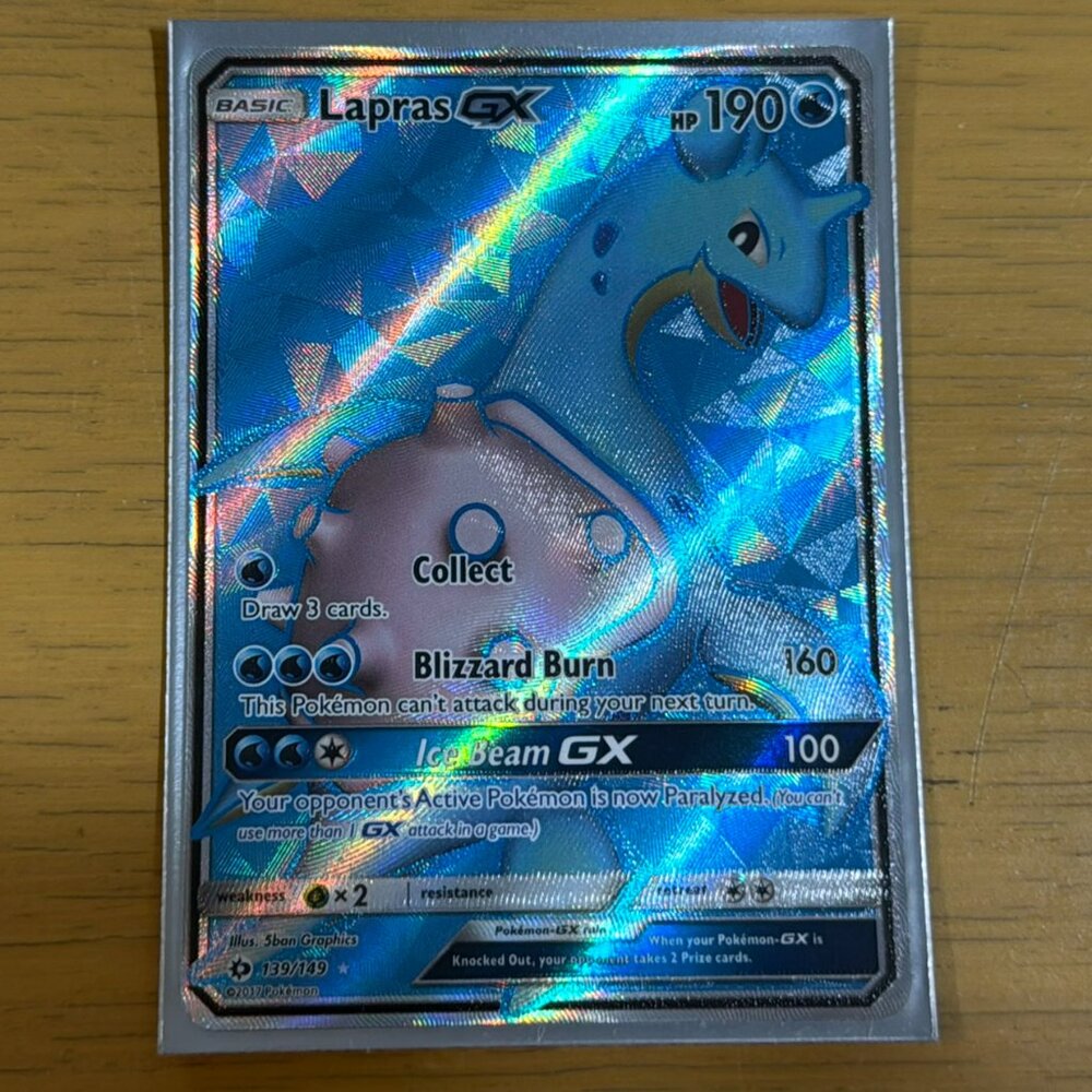 Pokémon Lapras GX 139/149 Sun Moon Full Art Ultra Rare